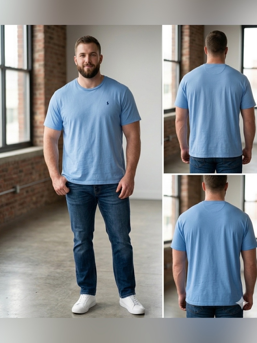 Polo Ralph Lauren Classic Light Blue Pony Logo 2XL Tee Casual Preppy XXL